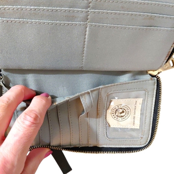 Spartina 449 Leather Wristlet Pearl Diver Wallet - Picture 9 of 15